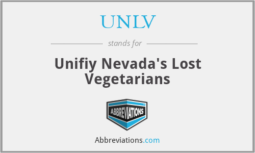UNLV - Unifiy Nevada's Lost Vegetarians