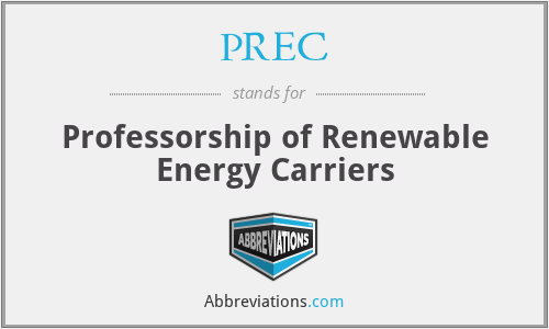 PREC - Professorship of Renewable Energy Carriers