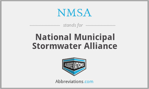 NMSA - National Municipal Stormwater Alliance