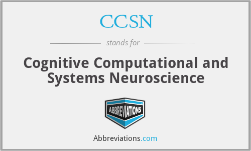 CCSN - Cognitive Computational and Systems Neuroscience