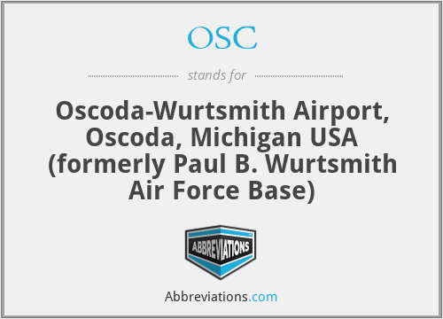 OSC - Oscoda-Wurtsmith Airport, Oscoda, Michigan USA (formerly Paul B. Wurtsmith Air Force Base)