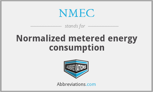 NMEC - Normalized metered energy consumption