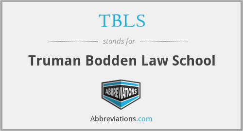 TBLS - Truman Bodden Law School
