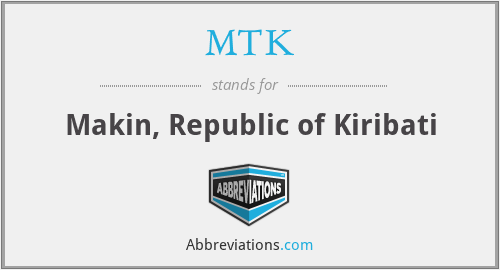 MTK - Makin, Republic of Kiribati