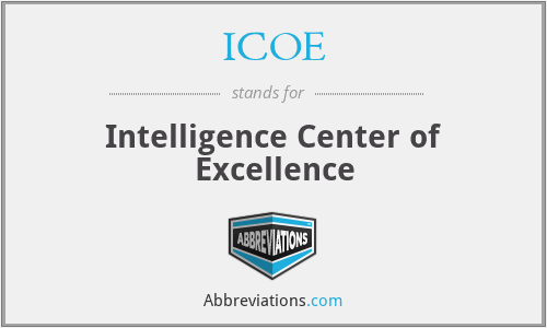 ICOE - Intelligence Center of Excellence