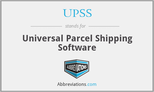 UPSS - Universal Parcel Shipping Software