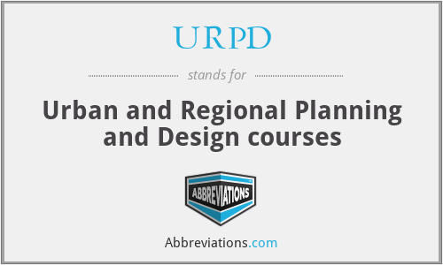 URPD - Urban and Regional Planning and Design courses