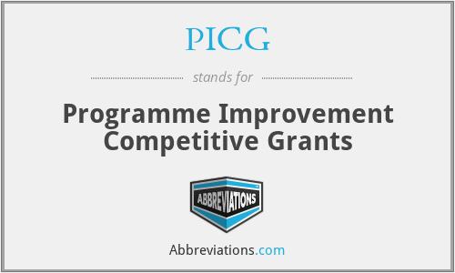PICG - Programme Improvement Competitive Grants