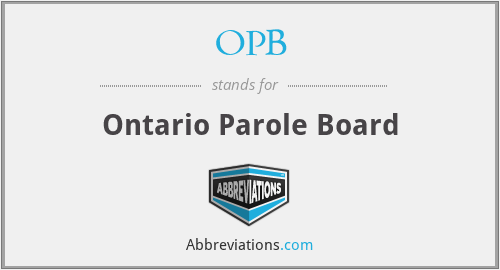 OPB - Ontario Parole Board