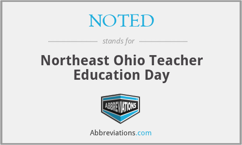 NOTED - Northeast Ohio Teacher Education Day