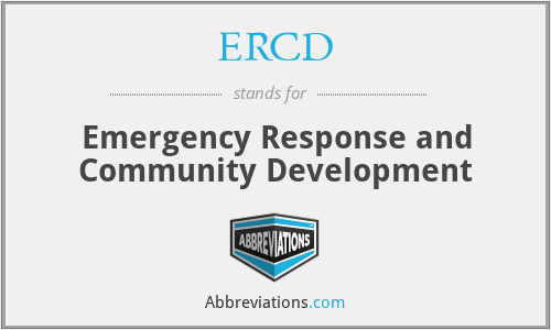 ERCD - Emergency Response and Community Development