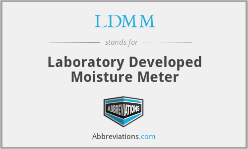 LDMM - Laboratory Developed Moisture Meter