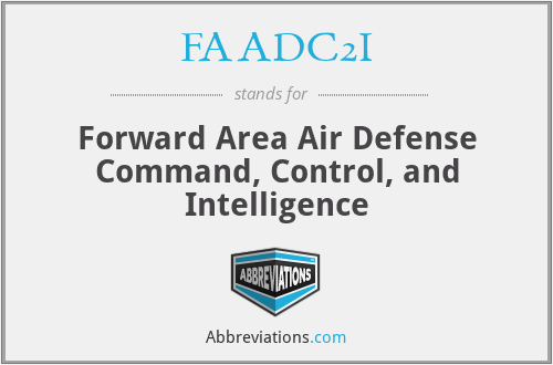 FAADC2I - Forward Area Air Defense Command, Control, and Intelligence