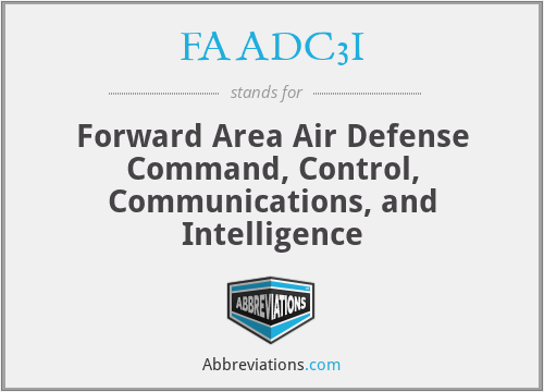 FAADC3I - Forward Area Air Defense Command, Control, Communications, and Intelligence