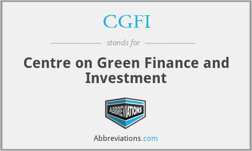CGFI - Centre on Green Finance and Investment