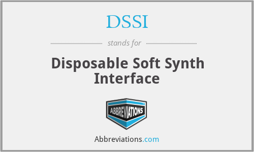 DSSI - Disposable Soft Synth Interface