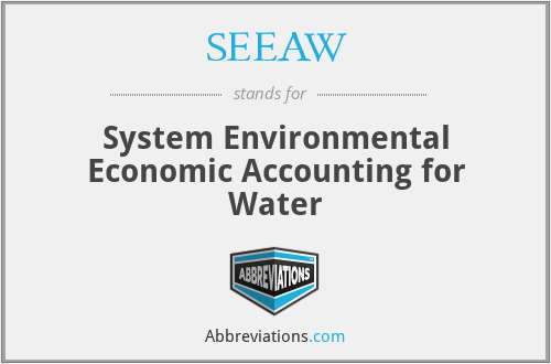 SEEAW - System Environmental Economic Accounting for Water