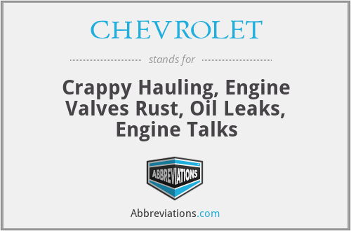 CHEVROLET - Crappy Hauling, Engine Valves Rust, Oil Leaks, Engine Talks