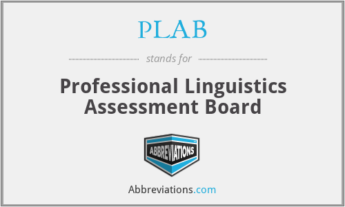 PLAB - Professional Linguistics Assessment Board