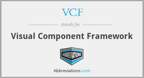 VCF - Visual Component Framework