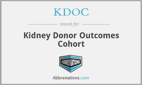 KDOC - Kidney Donor Outcomes Cohort