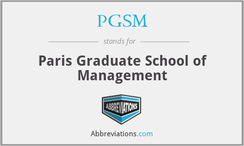 PGSM - Paris Graduate School of Management