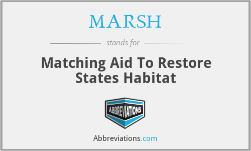 MARSH - Matching Aid To Restore States Habitat