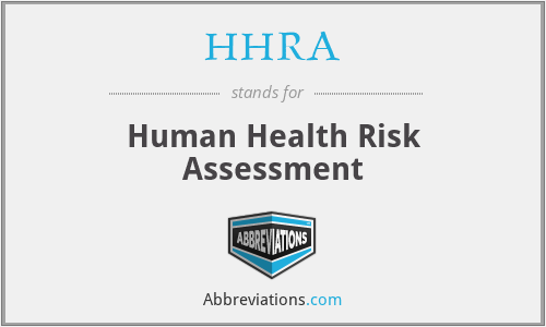 HHRA - Human Health Risk Assessment