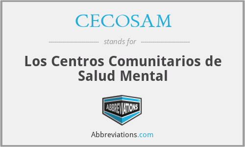 CECOSAM - Los Centros Comunitarios de Salud Mental