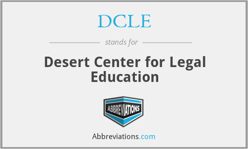 DCLE - Desert Center for Legal Education