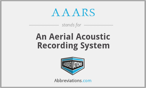 AAARS - An Aerial Acoustic Recording System