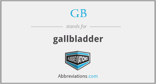 GB - gallbladder