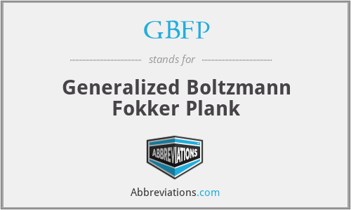GBFP - Generalized Boltzmann Fokker Plank