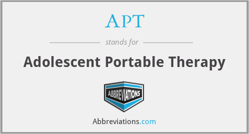 APT - Adolescent Portable Therapy