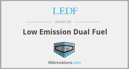 LEDF - Low Emission Dual Fuel