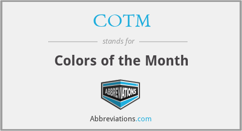 COTM - Colors of the Month
