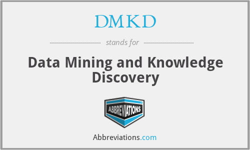 DMKD - Data Mining and Knowledge Discovery