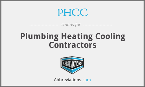 PHCC - Plumbing Heating Cooling Contractors