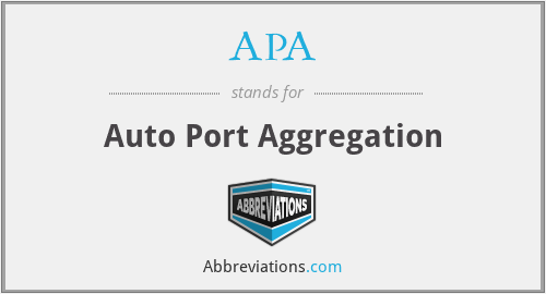 APA - Auto Port Aggregation