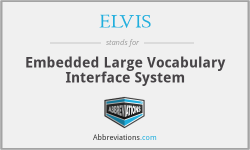 ELVIS - Embedded Large Vocabulary Interface System