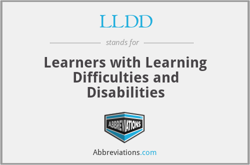 LLDD - Learners with Learning Difficulties and Disabilities