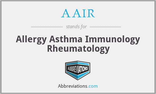 AAIR - Allergy Asthma Immunology Rheumatology