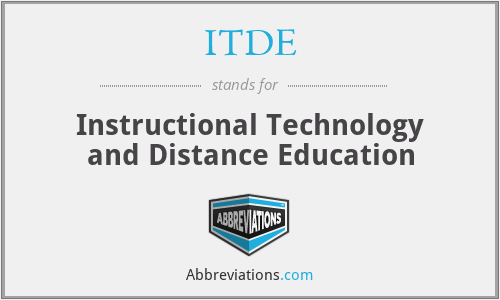 ITDE - Instructional Technology and Distance Education