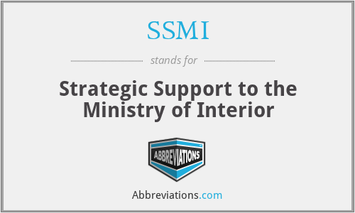 SSMI - Strategic Support to the Ministry of Interior