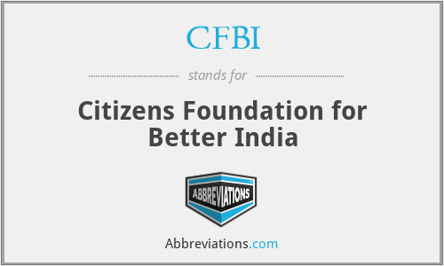 CFBI - Citizens Foundation for Better India