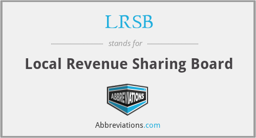 LRSB - Local Revenue Sharing Board