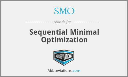 SMO - Sequential Minimal Optimization