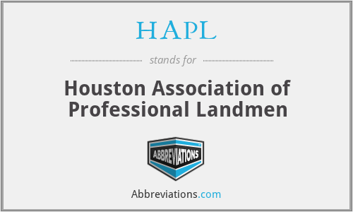 HAPL - Houston Association of Professional Landmen