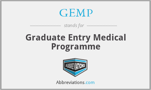 GEMP - Graduate Entry Medical Programme
