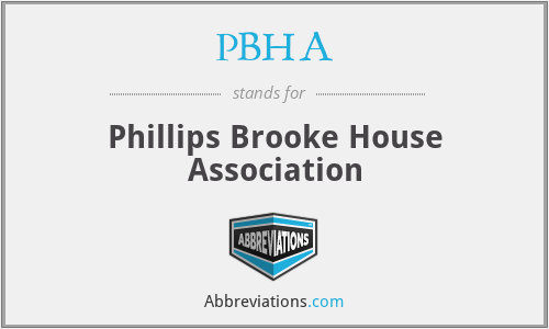 PBHA - Phillips Brooke House Association